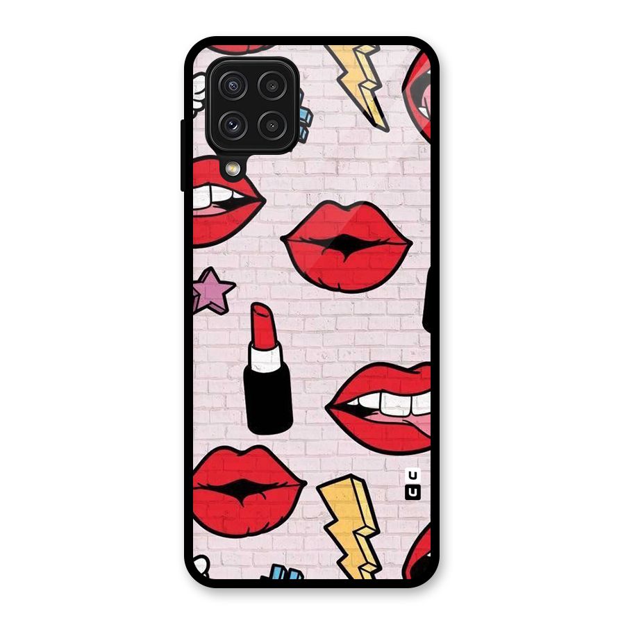 Bold Red Glass Back Case for Galaxy A22 4G