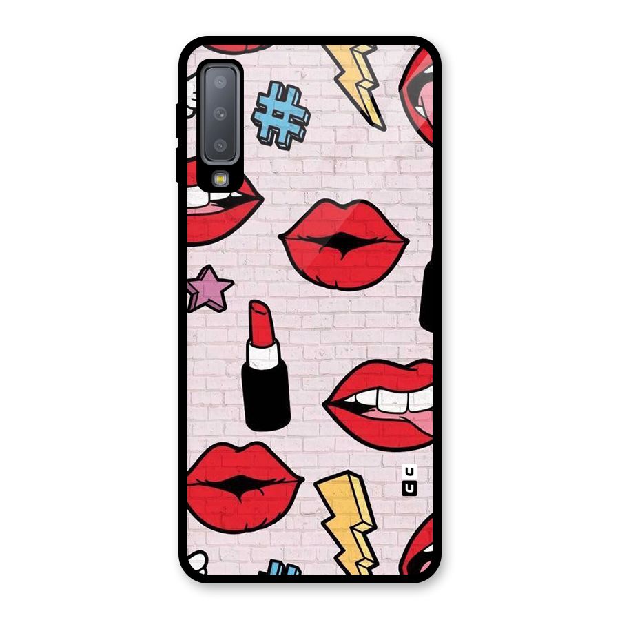 Bold Red Glass Back Case for Galaxy A7 (2018)