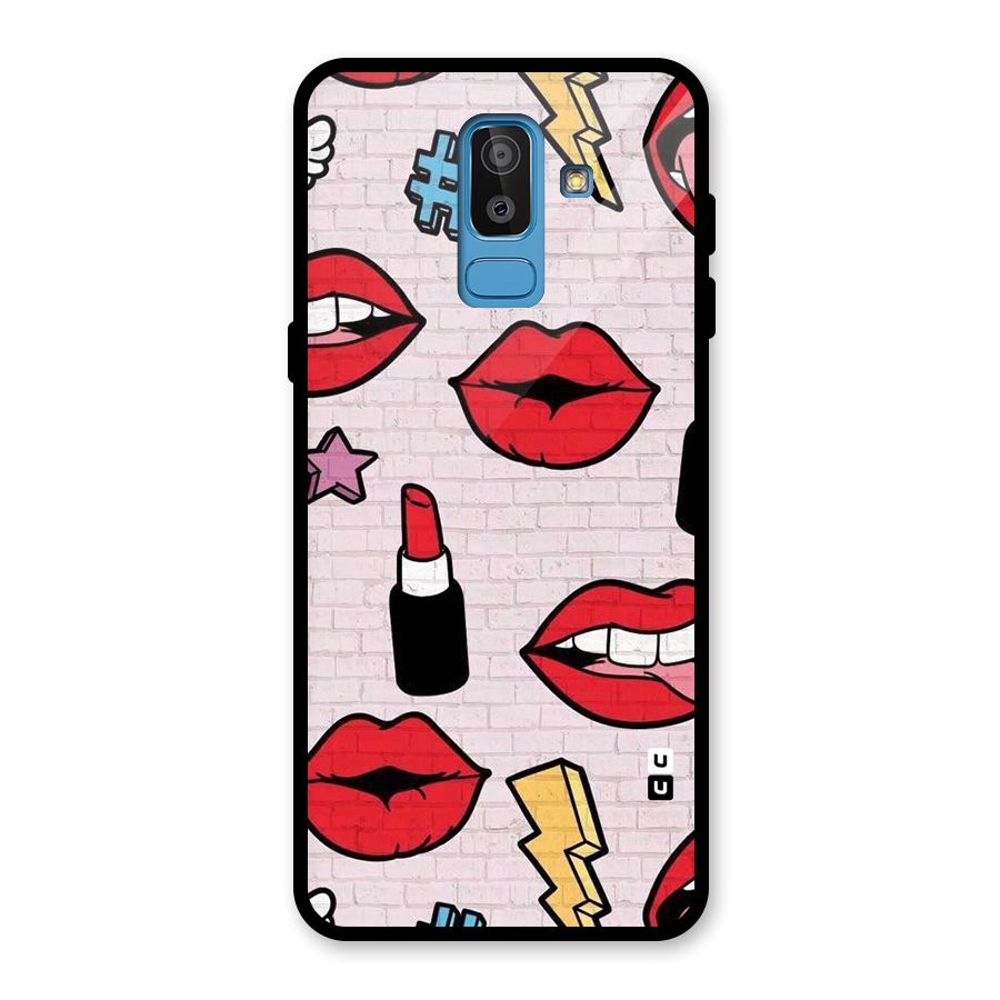 Bold Red Glass Back Case for Galaxy J8