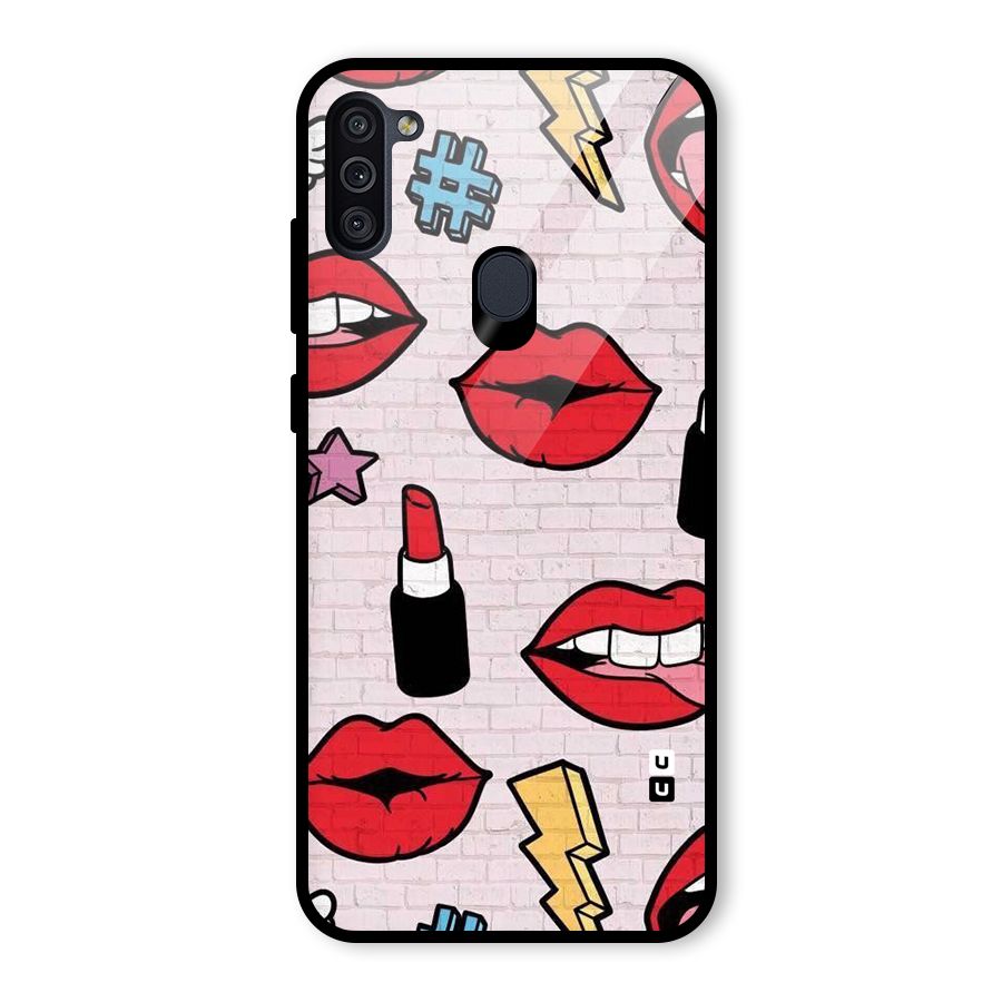 Bold Red Glass Back Case for Galaxy M11
