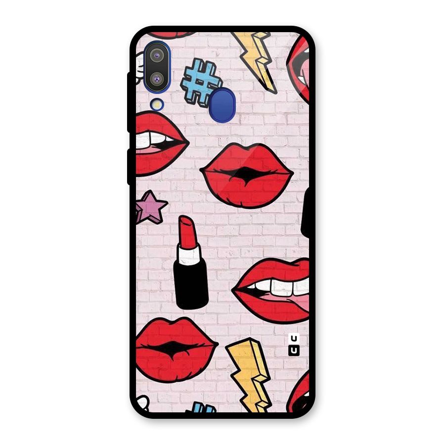 Bold Red Glass Back Case for Galaxy M20