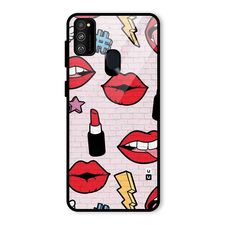 Bold Red Glass Back Case for Galaxy M30s