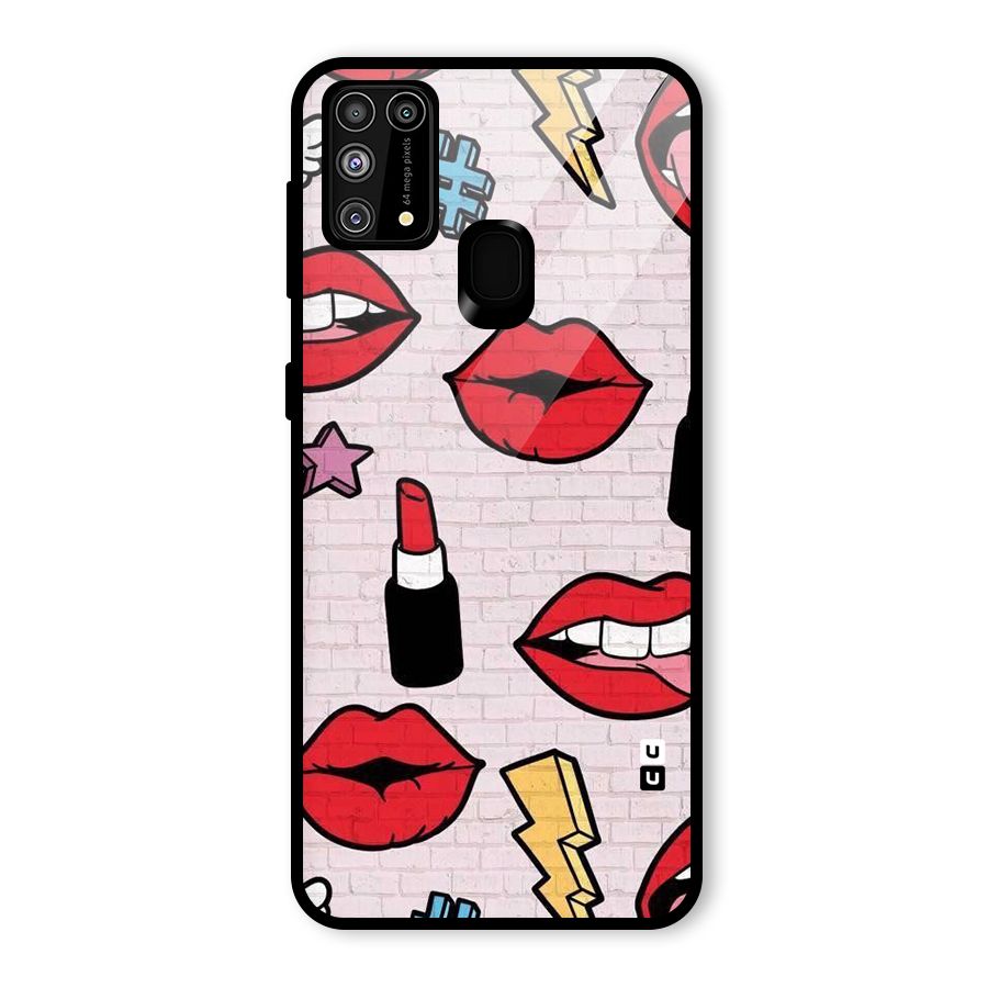 Bold Red Glass Back Case for Galaxy M31