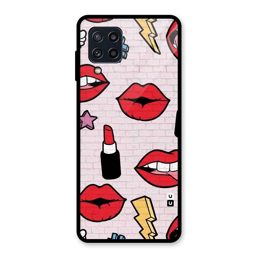 Bold Red Glass Back Case for Galaxy M32