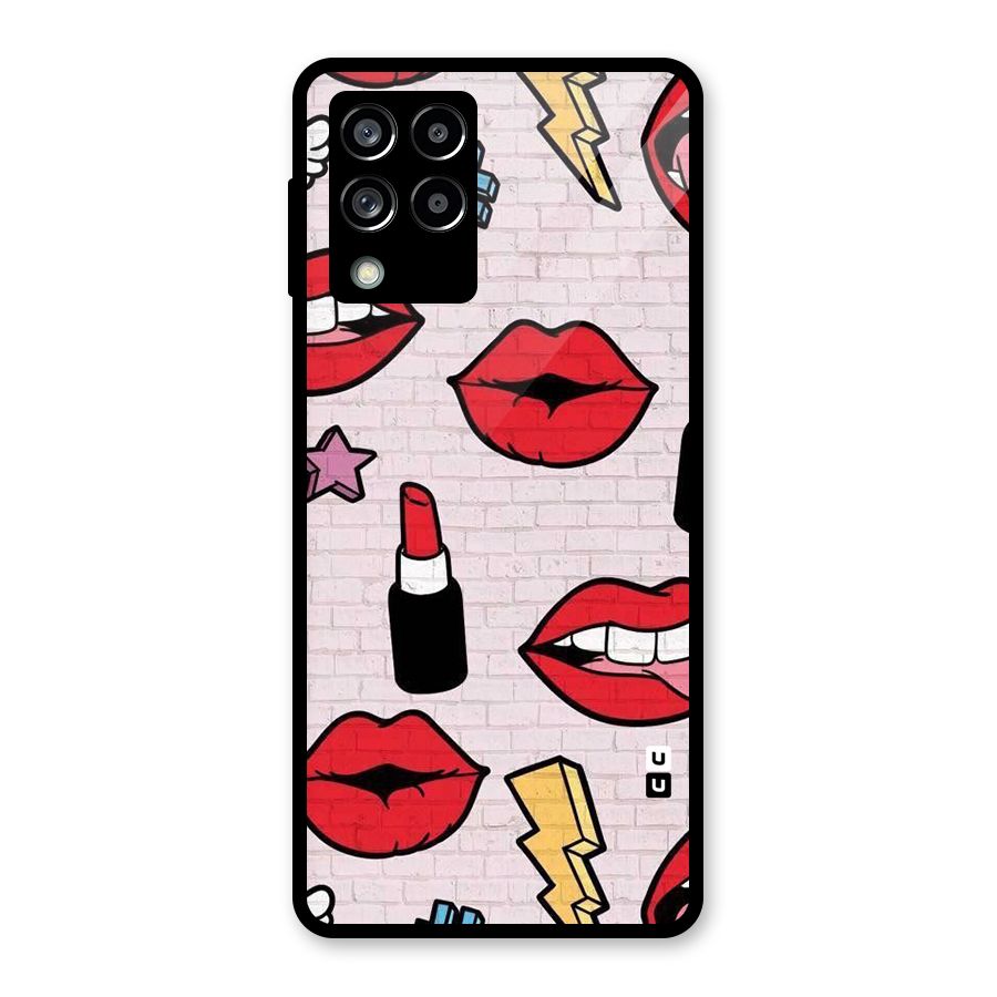 Bold Red Glass Back Case for Galaxy M53 5G