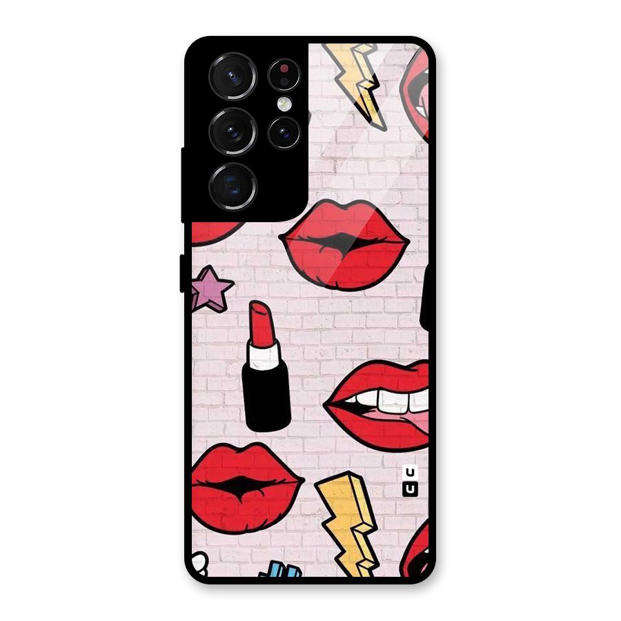 Bold Red Glass Back Case for Galaxy S21 Ultra 5G
