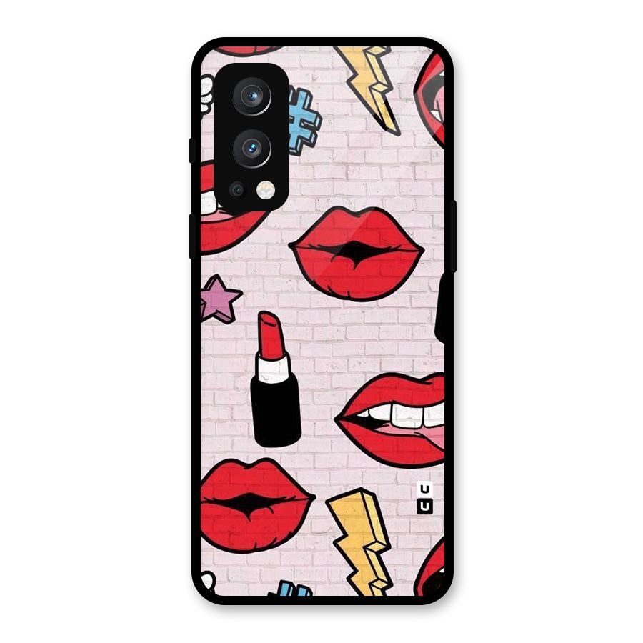 Bold Red Glass Back Case for OnePlus Nord 2 5G