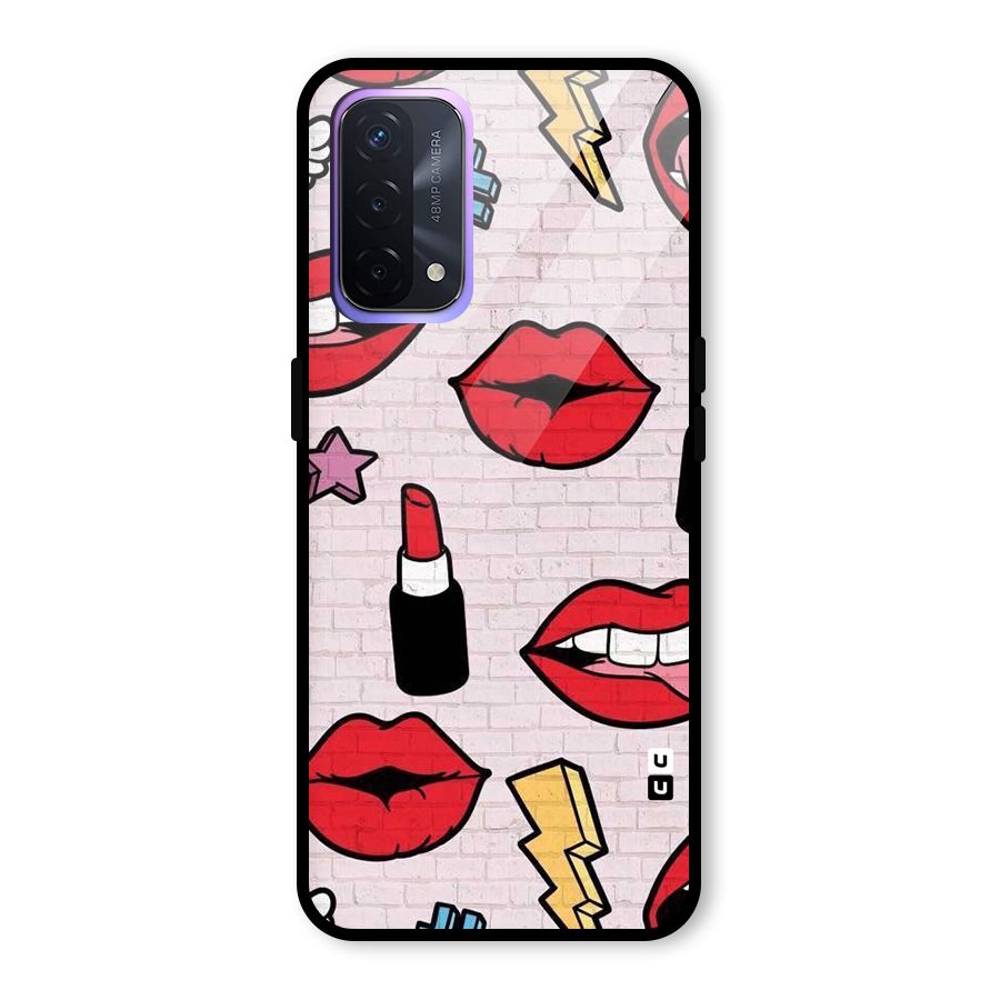 Bold Red Glass Back Case for Oppo A74 5G