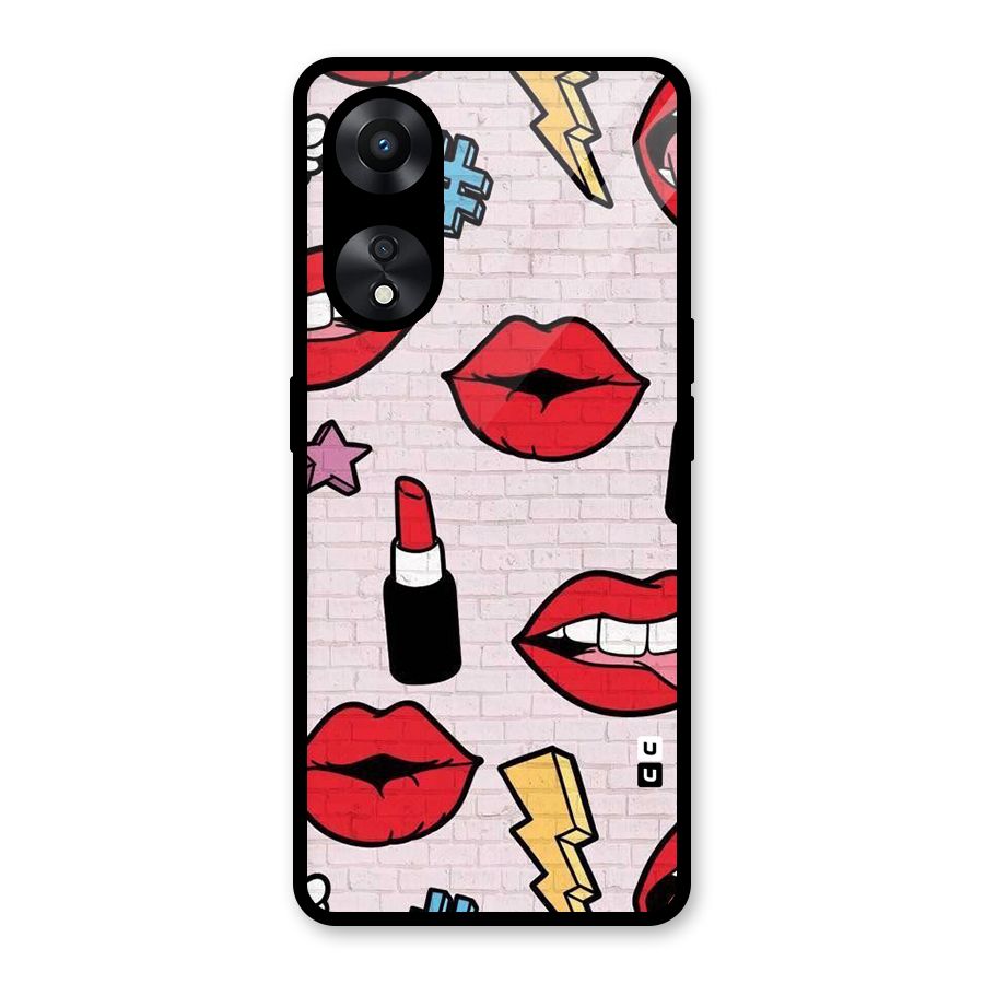 Bold Red Glass Back Case for Oppo A78