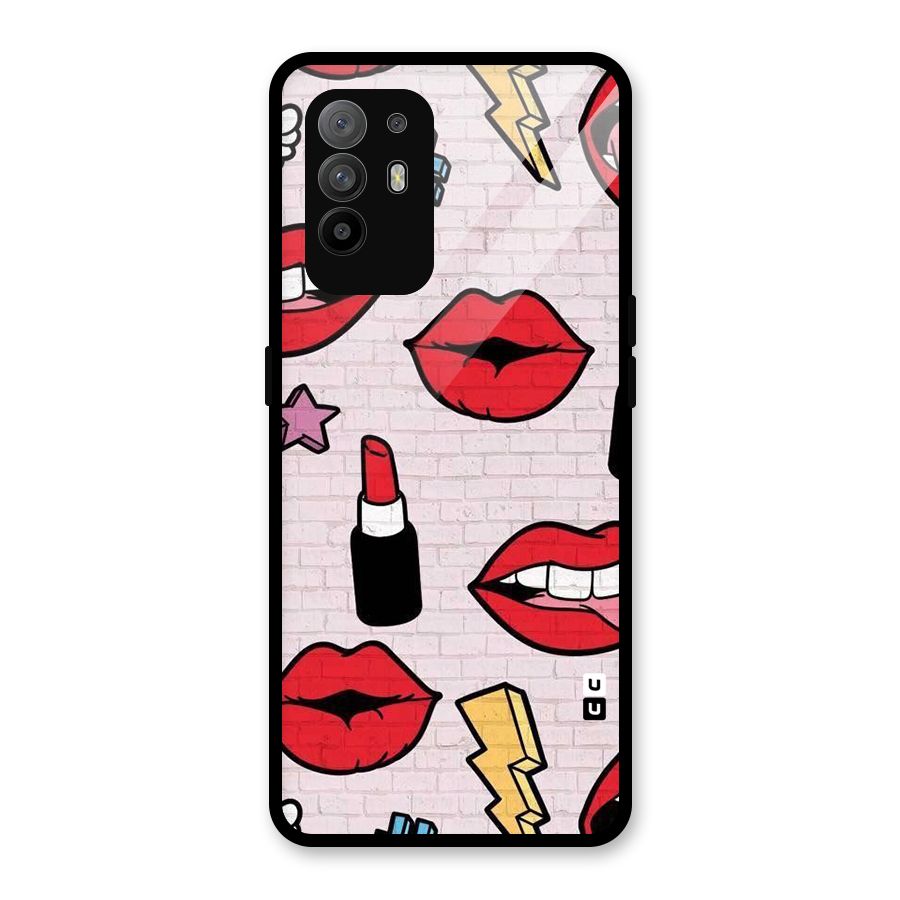 Bold Red Glass Back Case for Oppo F19 Pro Plus 5G