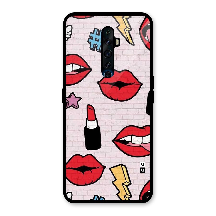 Bold Red Glass Back Case for Oppo Reno2 F