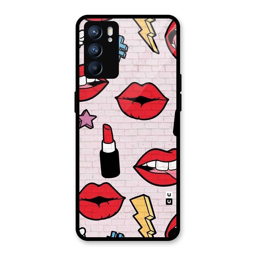 Bold Red Glass Back Case for Oppo Reno6 5G