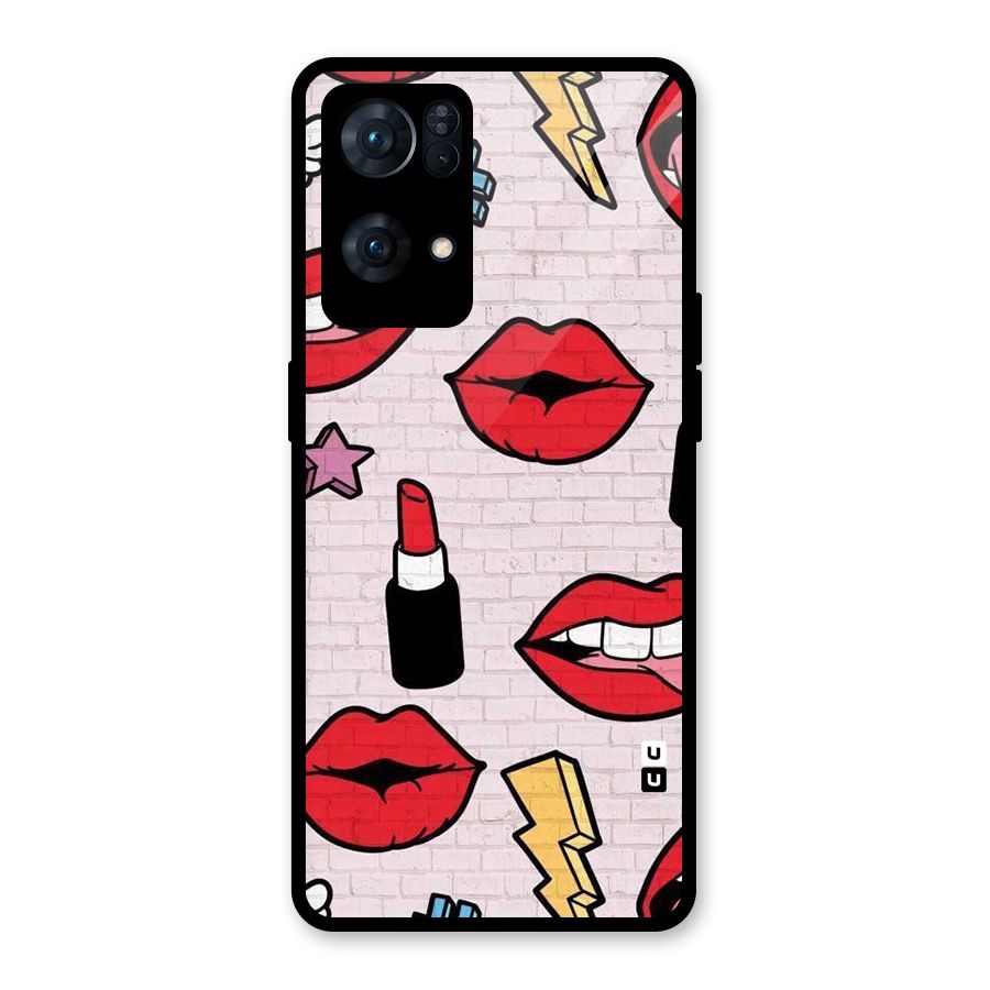 Bold Red Glass Back Case for Oppo Reno7 Pro 5G