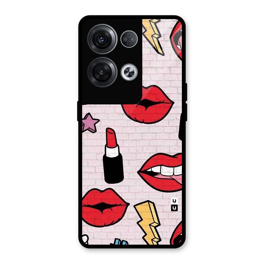 Bold Red Glass Back Case for Oppo Reno8 Pro 5G