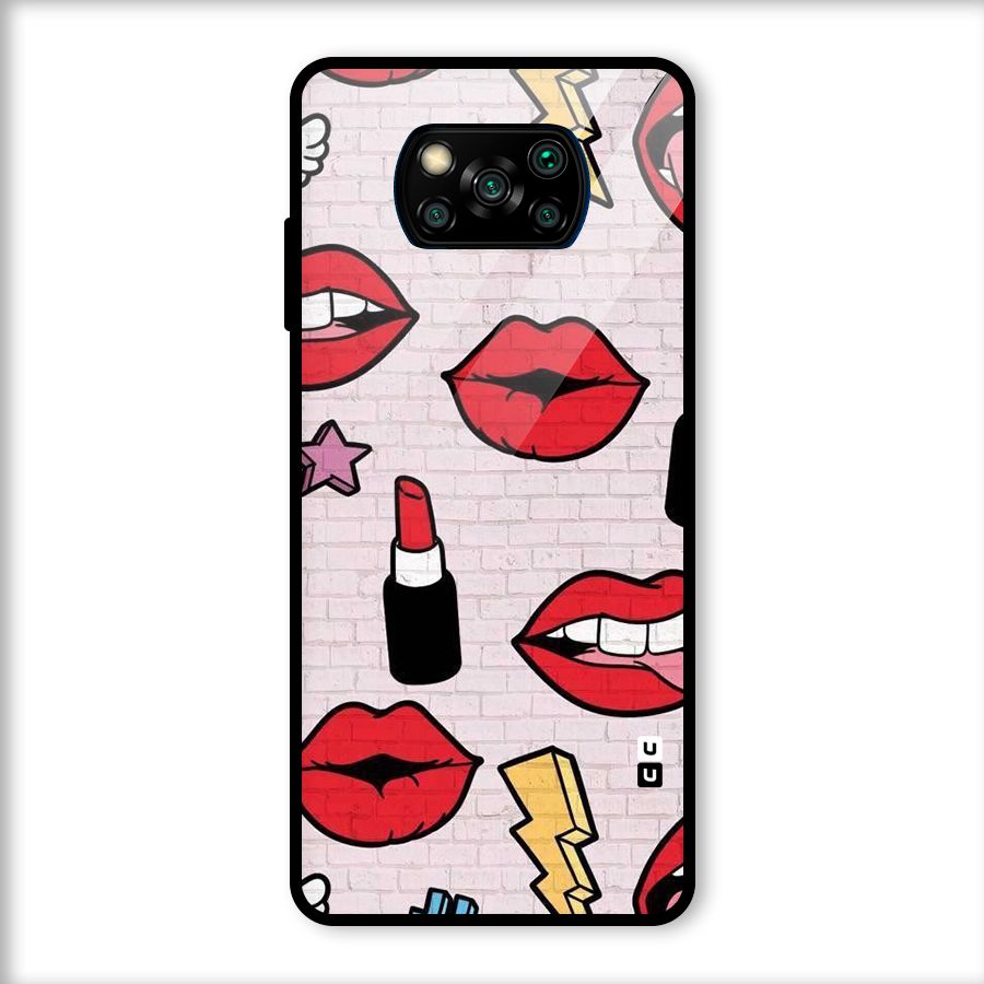 Bold Red Glass Back Case for Poco X3