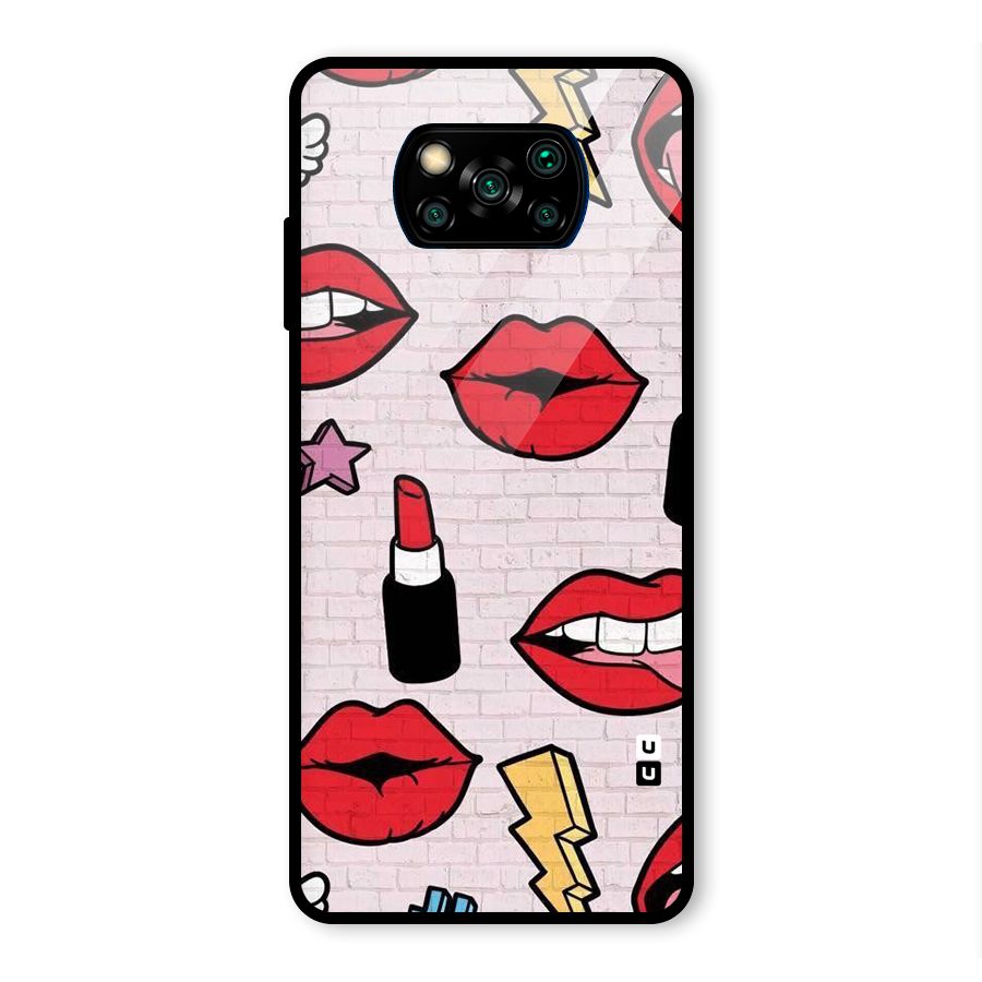 Bold Red Glass Back Case for Poco X3 Pro