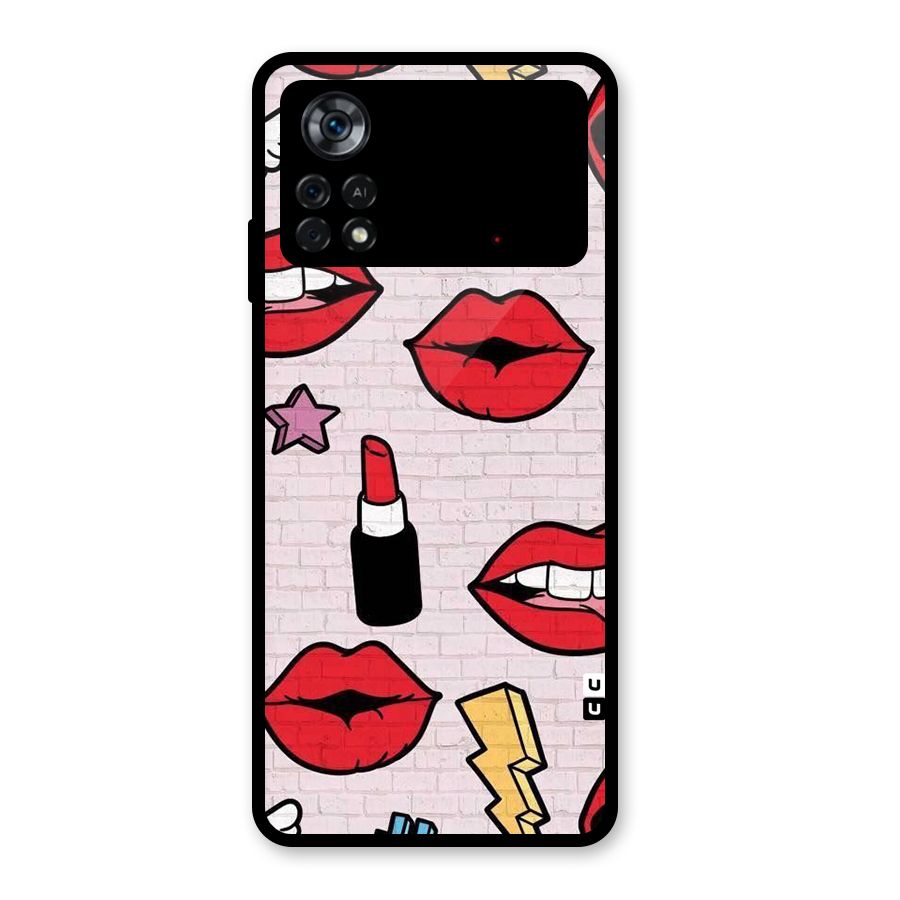 Bold Red Glass Back Case for Poco X4 Pro 5G