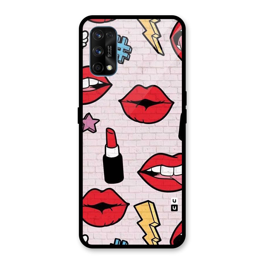 Bold Red Glass Back Case for Realme 7 Pro