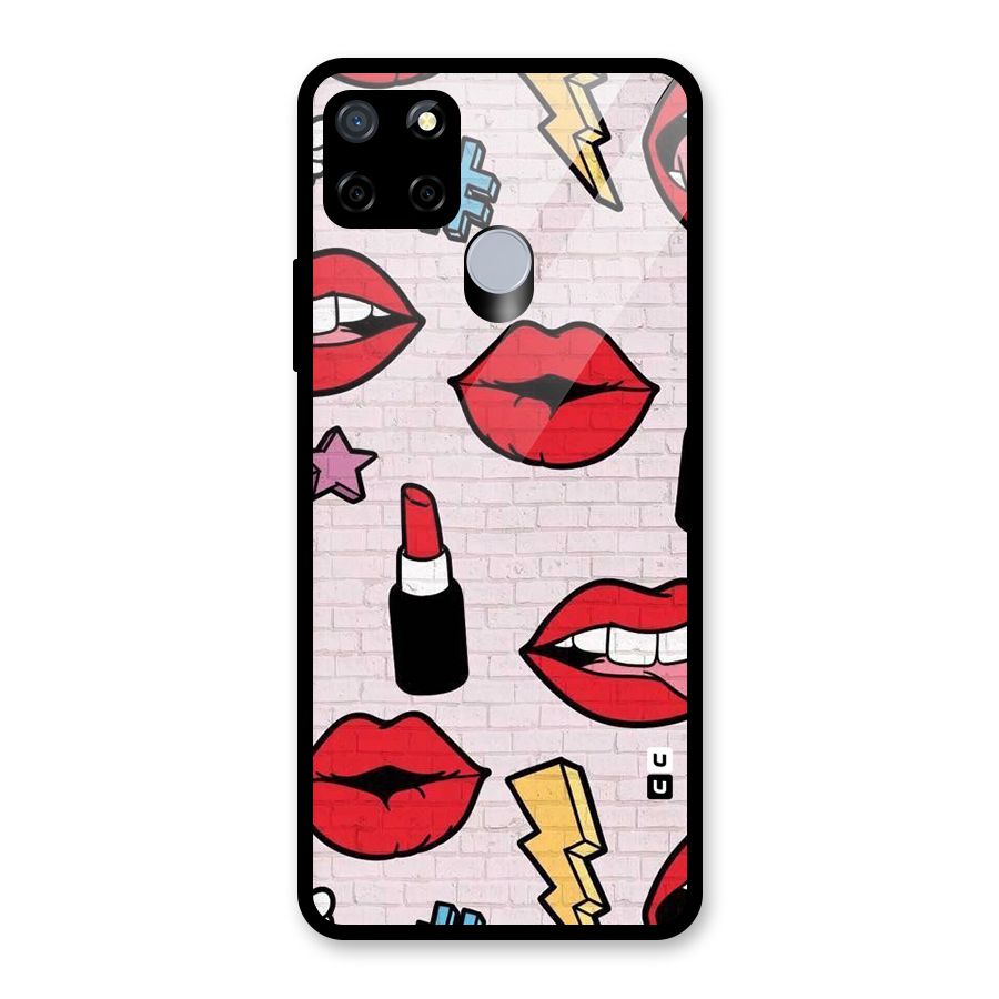 Bold Red Glass Back Case for Realme C15