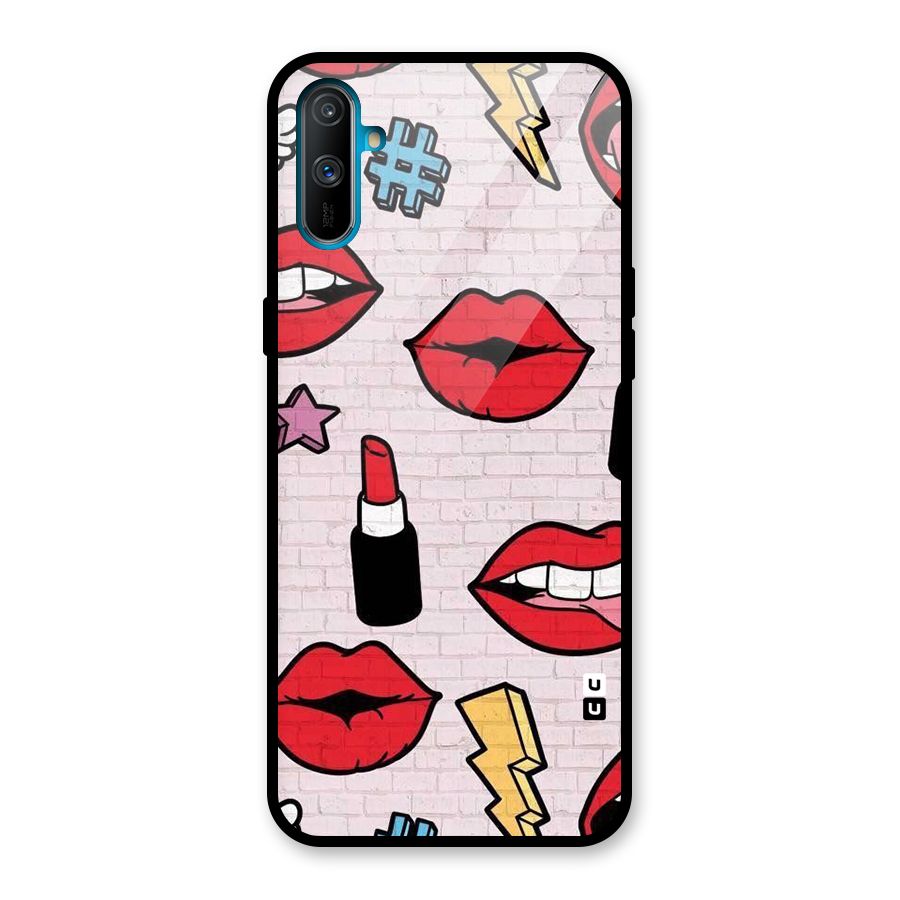 Bold Red Glass Back Case for Realme C3