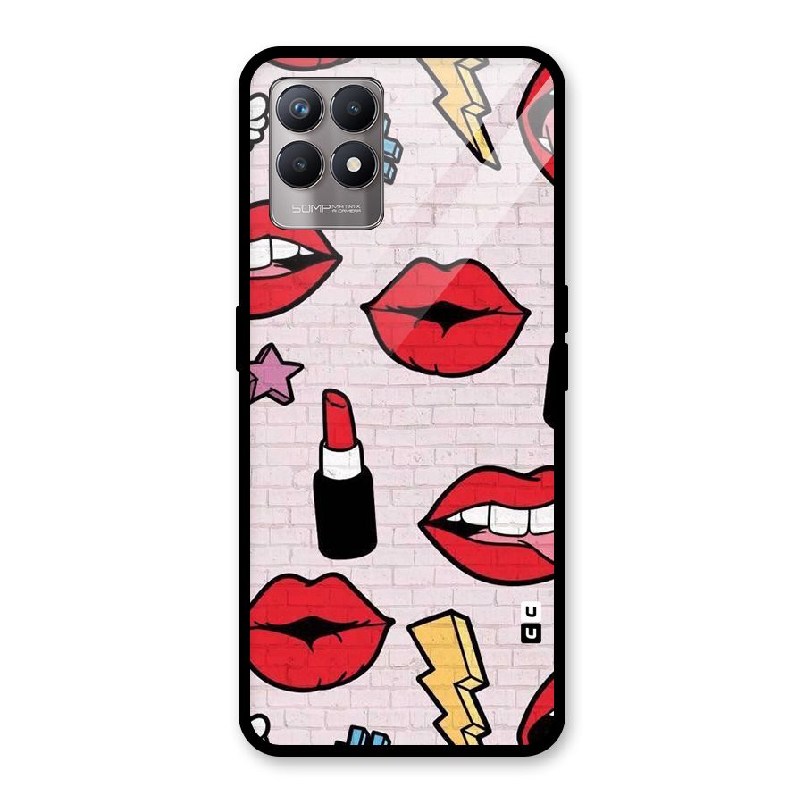 Bold Red Glass Back Case for Realme Narzo 50