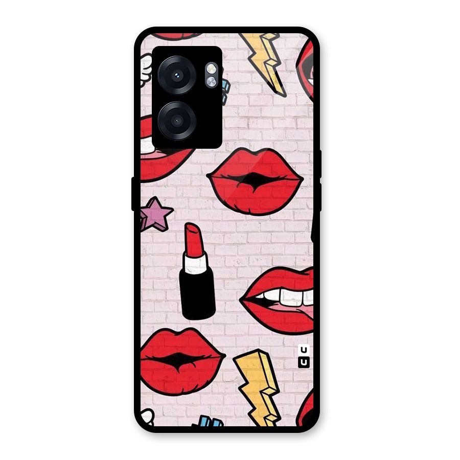 Bold Red Glass Back Case for Realme Narzo 50 5G