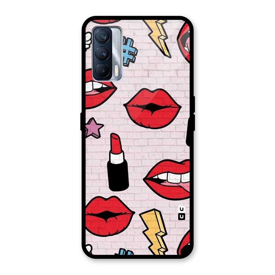 Bold Red Glass Back Case for Realme X7