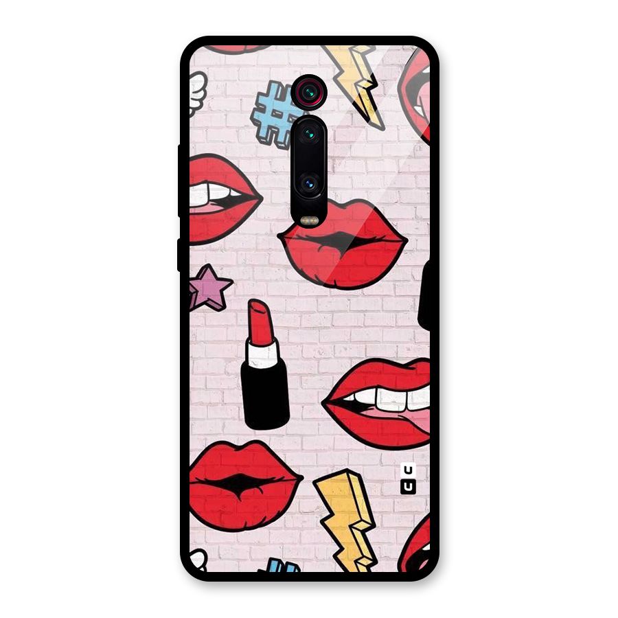 Bold Red Glass Back Case for Redmi K20 Pro