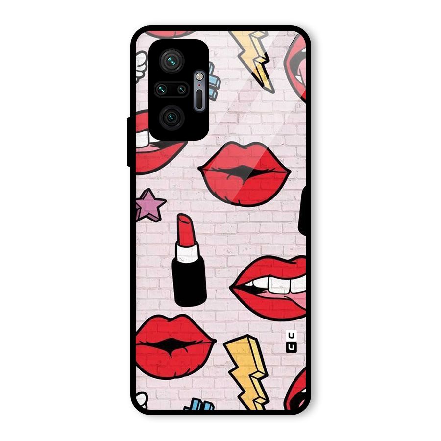 Bold Red Glass Back Case for Redmi Note 10 Pro Max