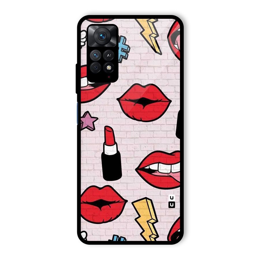 Bold Red Glass Back Case for Redmi Note 11 Pro
