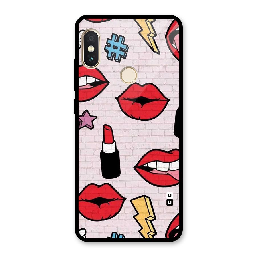 Bold Red Glass Back Case for Redmi Note 5 Pro