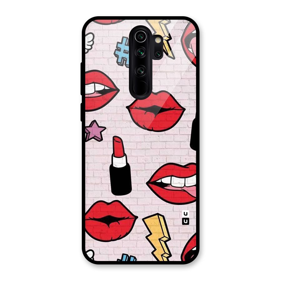Bold Red Glass Back Case for Redmi Note 8 Pro