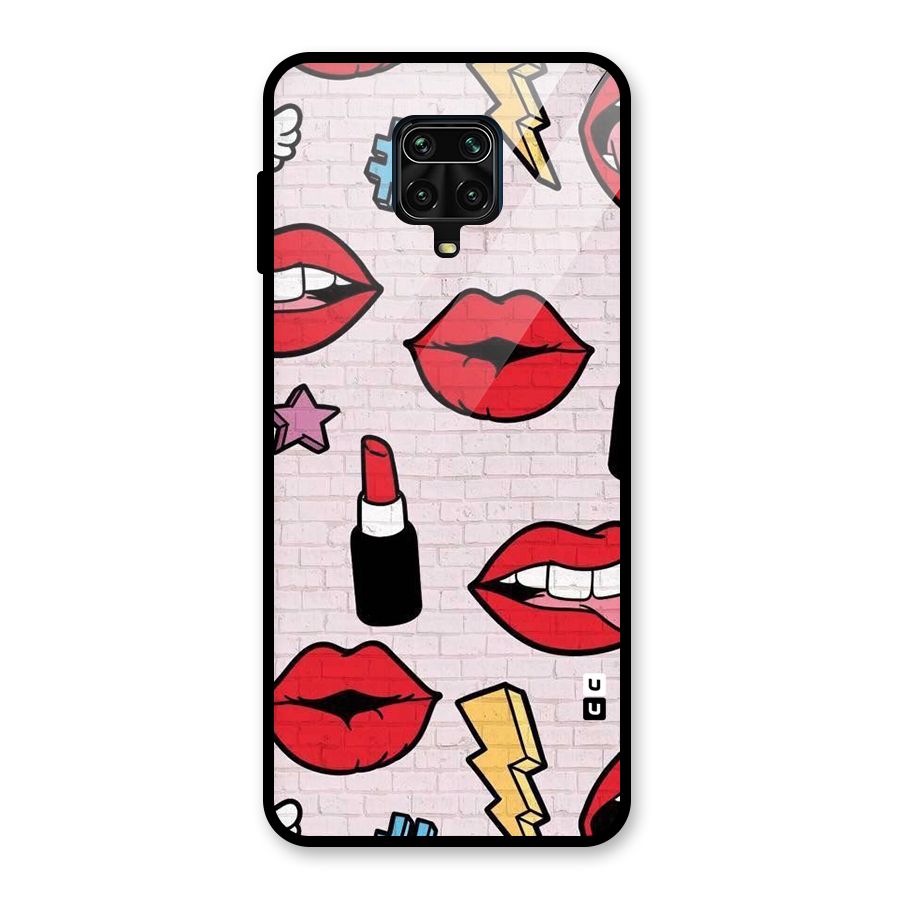 Bold Red Glass Back Case for Redmi Note 9 Pro Max