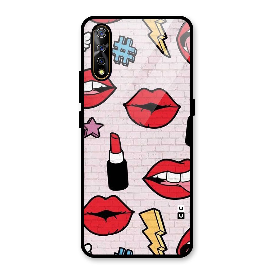 Bold Red Glass Back Case for Vivo S1