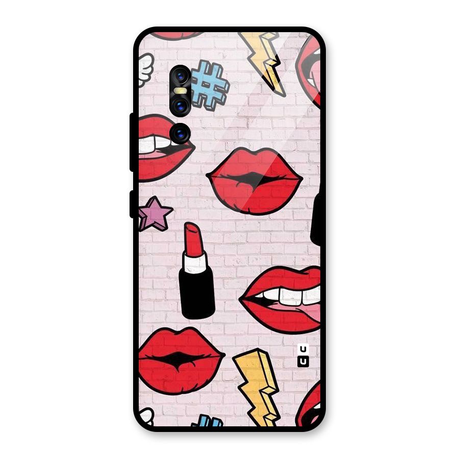 Bold Red Glass Back Case for Vivo V15 Pro