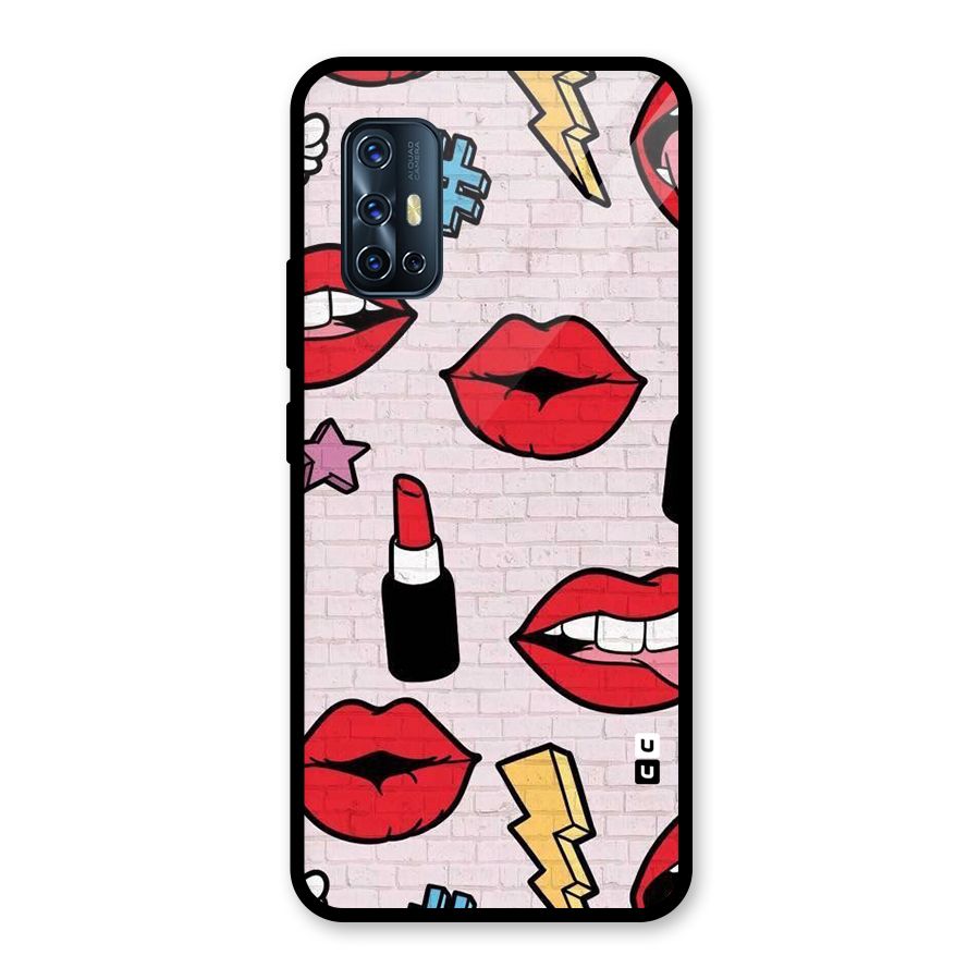 Bold Red Glass Back Case for Vivo V17