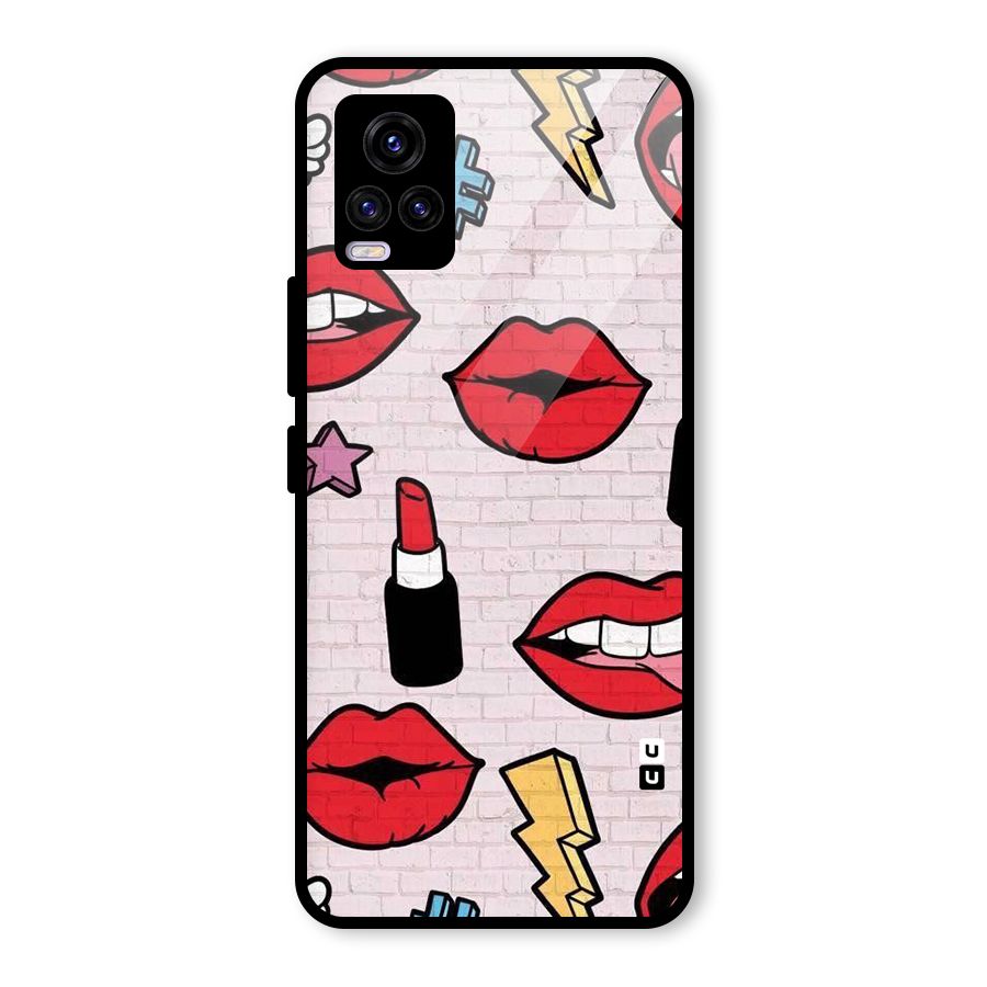 Bold Red Glass Back Case for Vivo V20
