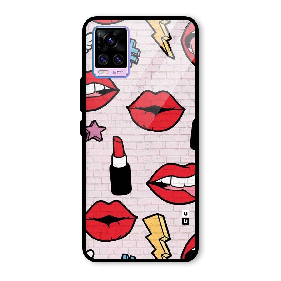 Bold Red Glass Back Case for Vivo V20 Pro
