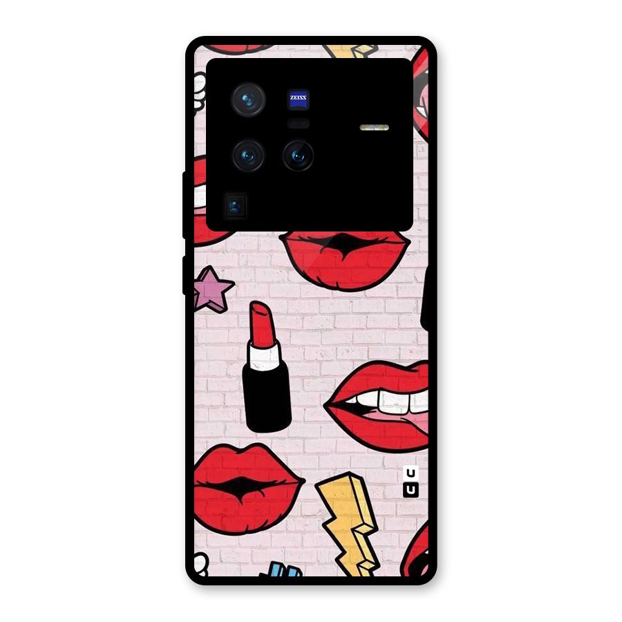 Bold Red Glass Back Case for Vivo X80 Pro