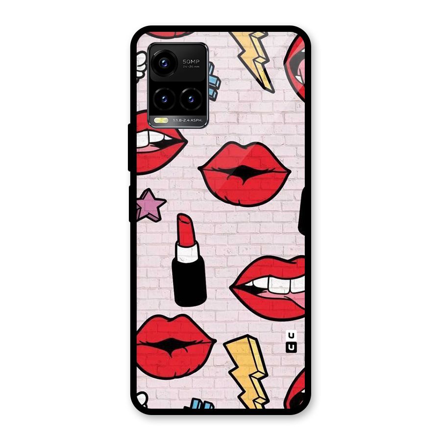 Bold Red Glass Back Case for Vivo Y21T