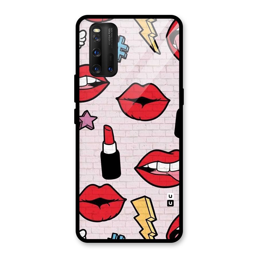 Bold Red Glass Back Case for Vivo iQOO 3