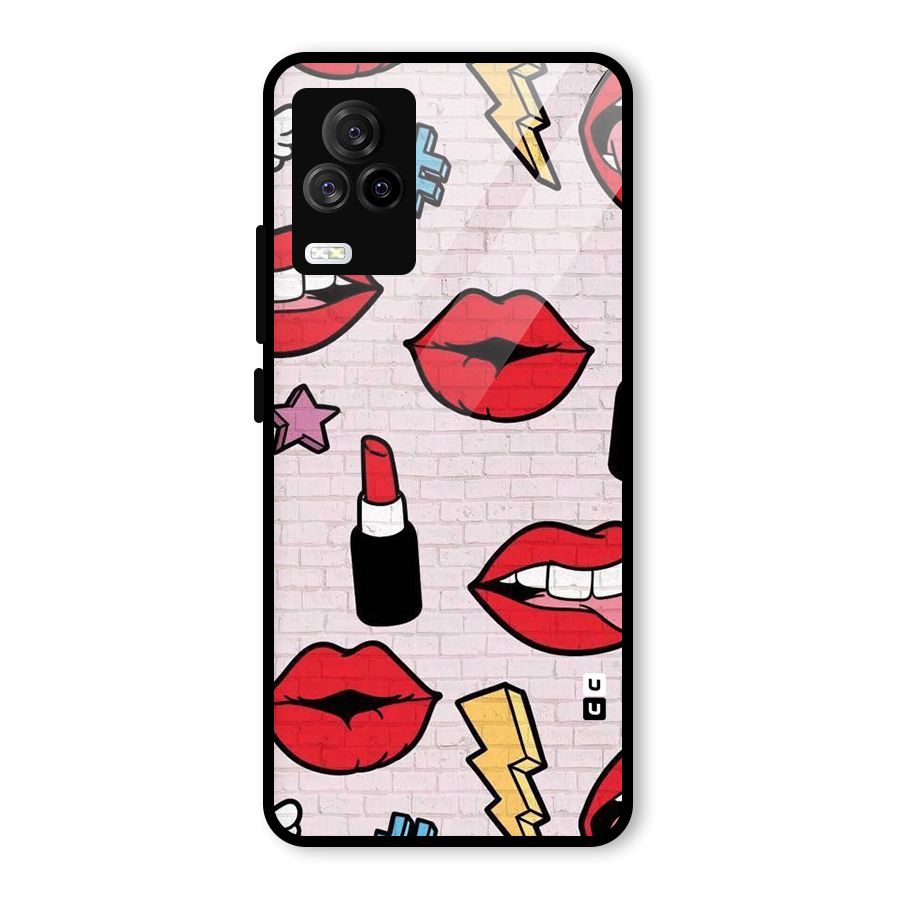 Bold Red Glass Back Case for Vivo iQOO 7 Legend 5G