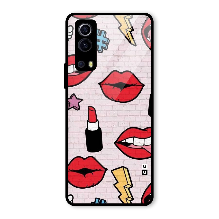 Bold Red Glass Back Case for Vivo iQOO Z3