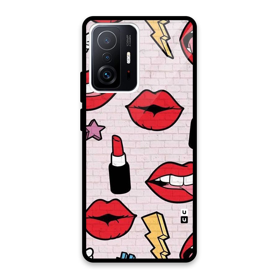 Bold Red Glass Back Case for Xiaomi 11T Pro