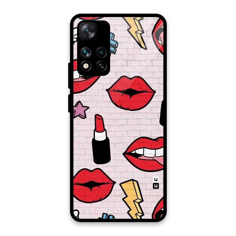 Bold Red Glass Back Case for Xiaomi 11i HyperCharge 5G