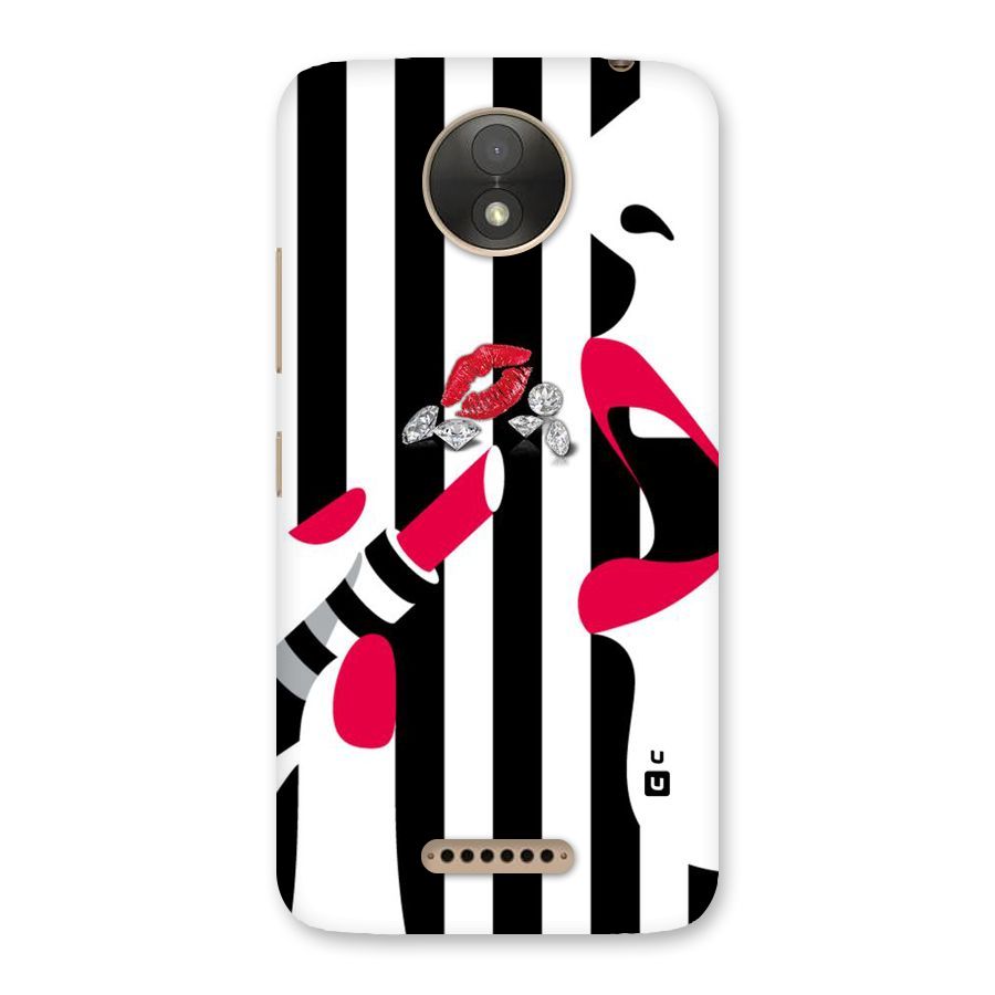 Bold Woman Back Case for Moto C Plus