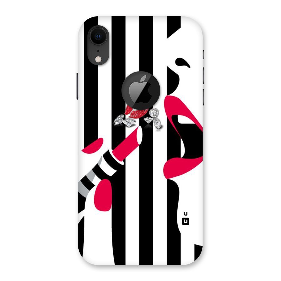 Bold Woman Back Case for iPhone XR Logo Cut