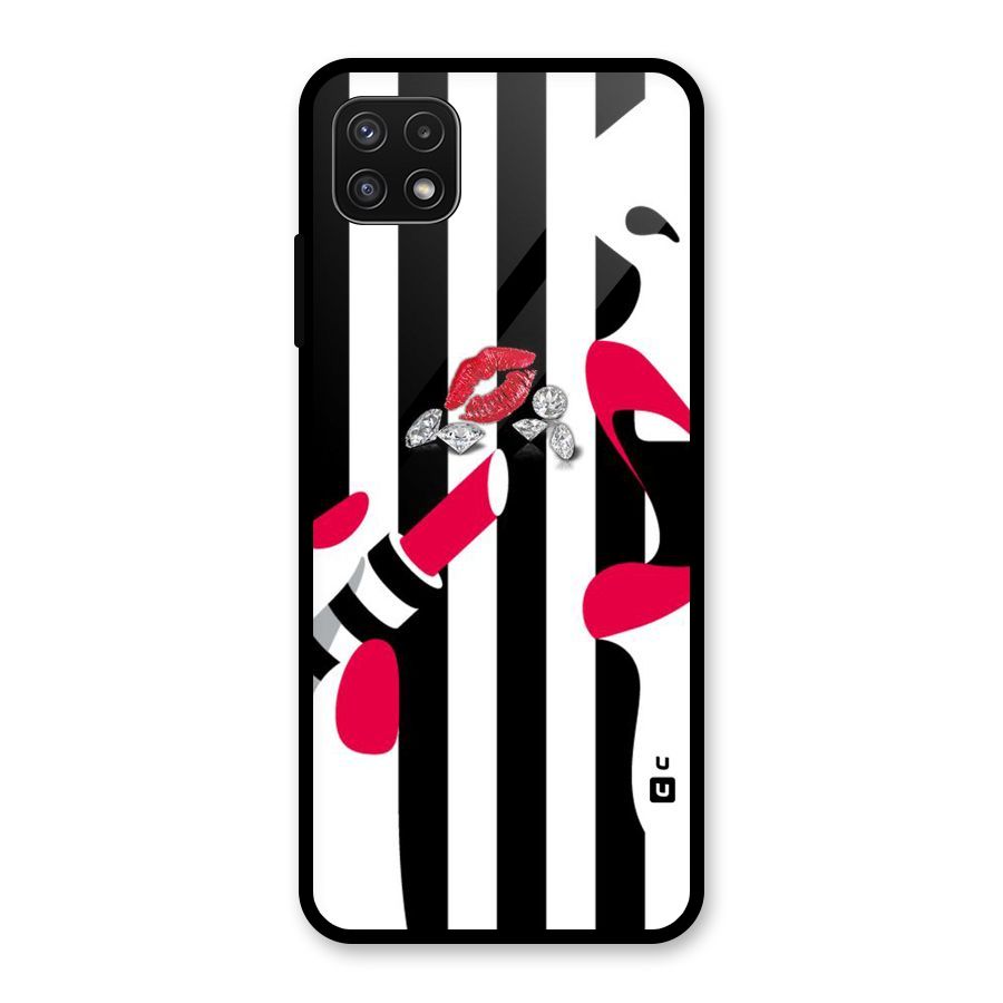 Bold Woman Glass Back Case for Galaxy A22 5G