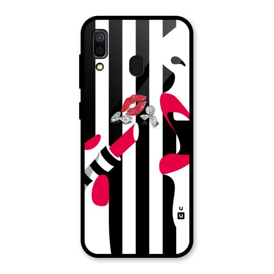 Bold Woman Glass Back Case for Galaxy A30