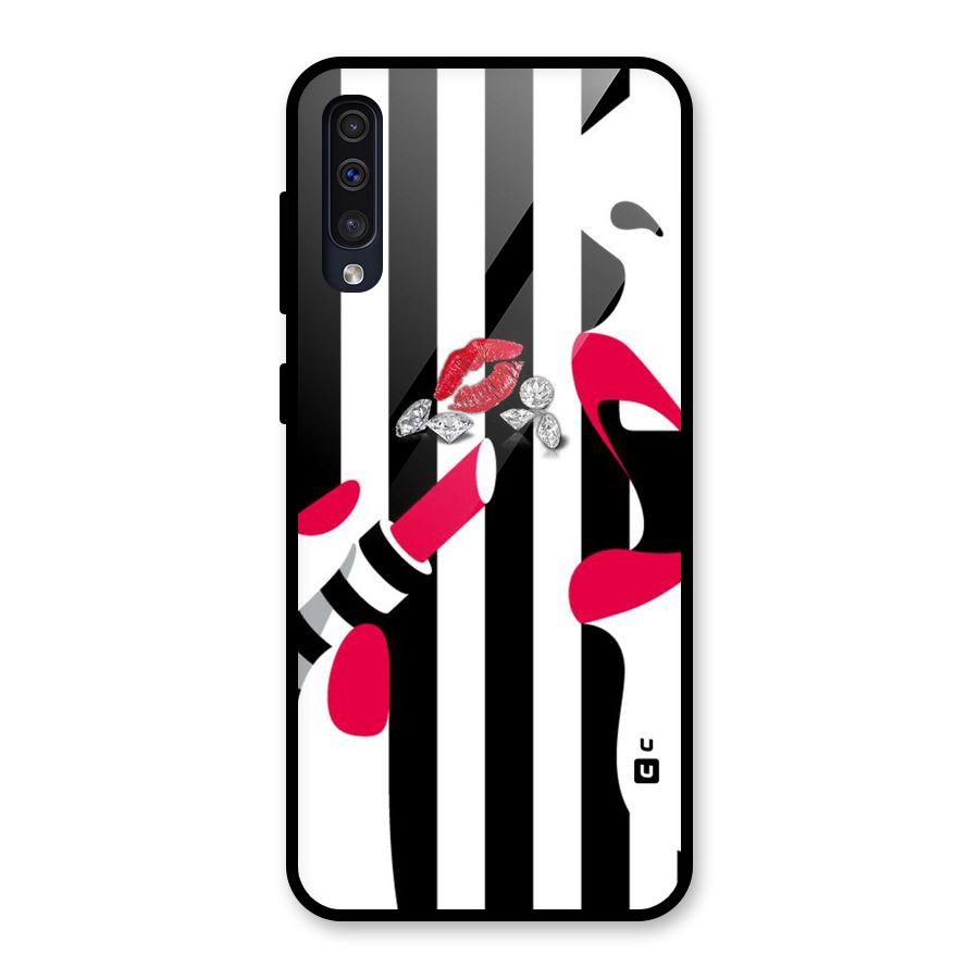 Bold Woman Glass Back Case for Galaxy A30s